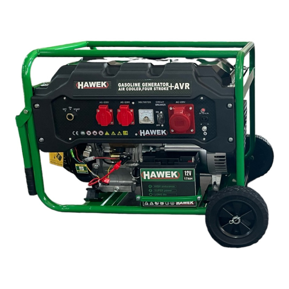 Бензинов монофазен генератор HAWEK Pro HK6500 , 420cc , 25л, 6,5 kW АВТО Бензинов монофазен генератор HAWEK Pro HK6500 , 420cc , 25л, 6,5 kW