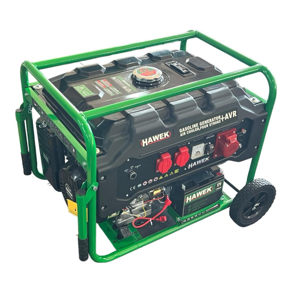 Бензинов монофазен генератор HAWEK Pro HK6500 , 420cc , 25л, 6,5 kW АВТО Бензинов монофазен генератор HAWEK Pro HK6500 , 420cc , 25л, 6,5 kW