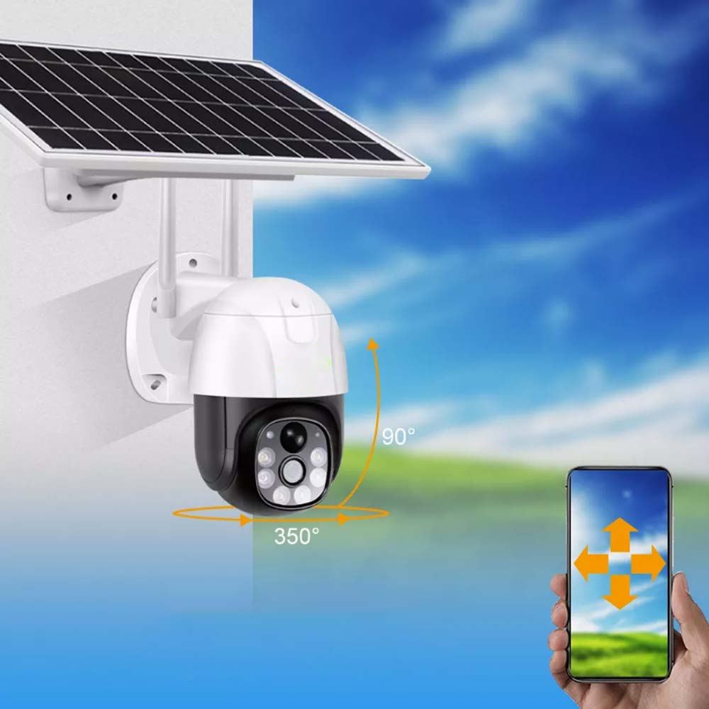 A1414 – 4G Безжична куполна камера със соларен панел – V380PRO ВИДЕОНАБЛЮДЕНИЕ A1414 – 4G Безжична куполна камера със соларен панел – V380PRO