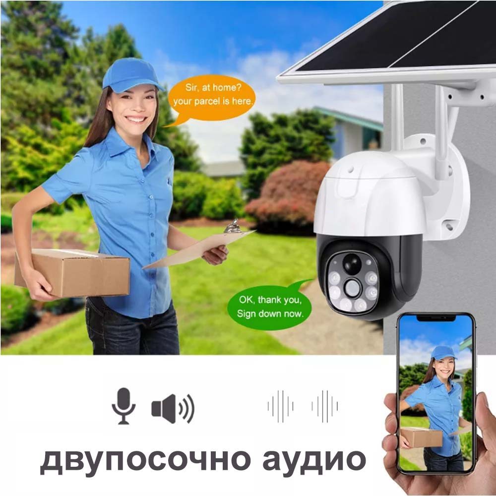 A1414 – 4G Безжична куполна камера със соларен панел – V380PRO ВИДЕОНАБЛЮДЕНИЕ A1414 – 4G Безжична куполна камера със соларен панел – V380PRO
