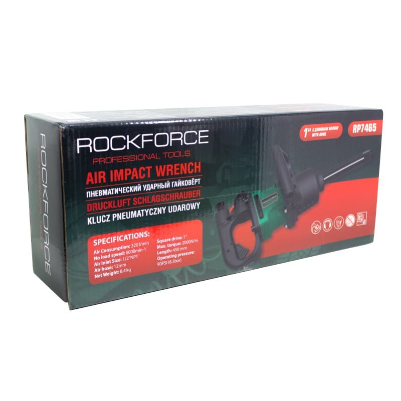 Пневматичен гайковерт ROCKFORCE | 1″ шпиндел, 2000 Nm АКУМУЛАТОРНИ ГАЙКОВЕРТИ Пневматичен гайковерт ROCKFORCE | 1″ шпиндел, 2000 Nm