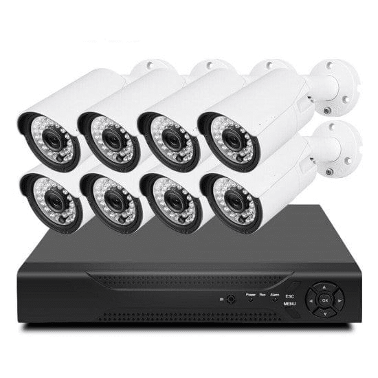 Видеонаблюдение с 8 Full HD камери | 8-канален DVR, 40 м IR ВИДЕОНАБЛЮДЕНИЕ Видеонаблюдение с 8 Full HD камери | 8-канален DVR, 40 м IR