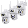 Комплект 3 броя двойни водоустойчиви камери 2×6MP с PTZ управление и IP66 корпус.