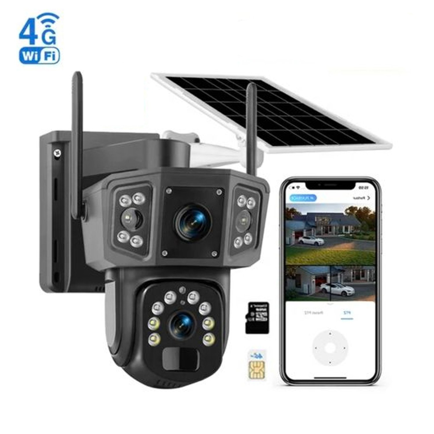 4G Соларна Камера за Наблюдение 16MP | Без WiFi ВИДЕОНАБЛЮДЕНИЕ 4G Соларна Камера за Наблюдение 16MP | Без WiFi