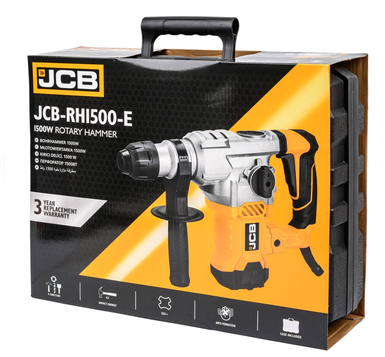 ЕЛЕКТРИЧЕСКИ ПЕРФОРАТОР 1500W SDS-PLUS JCB БОРМАШИНИ И ПЕРФОРАТОРИ ЕЛЕКТРИЧЕСКИ ПЕРФОРАТОР 1500W SDS-PLUS JCB