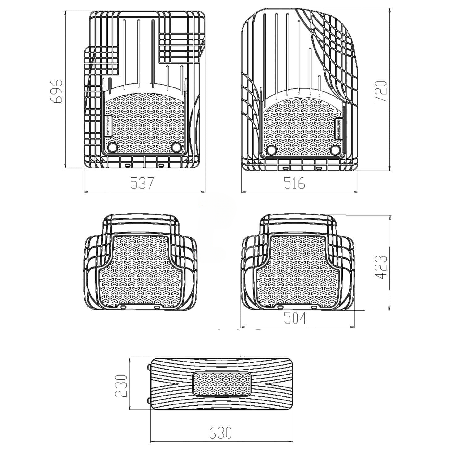 Универсални стелки SAHLER | 5 части, 4D, TPE, -50 до 80°C АВТО Универсални стелки SAHLER | 5 части, 4D, TPE, -50 до 80°C