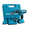 Акумулаторен винтоверт KraftRoyal 36V 8Ah с две батерии и зарядна станция в куфар.