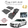 Гумени стелки Sahler 4D за BMW F30 2012-2019 в черен мат цвят.