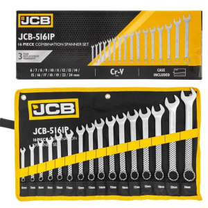 Комплект звездогаечни ключове JCB 16 бр | 6-24мм АВТОСЕРВИЗНО ОБОРУДВАНЕ Комплект звездогаечни ключове JCB 16 бр
