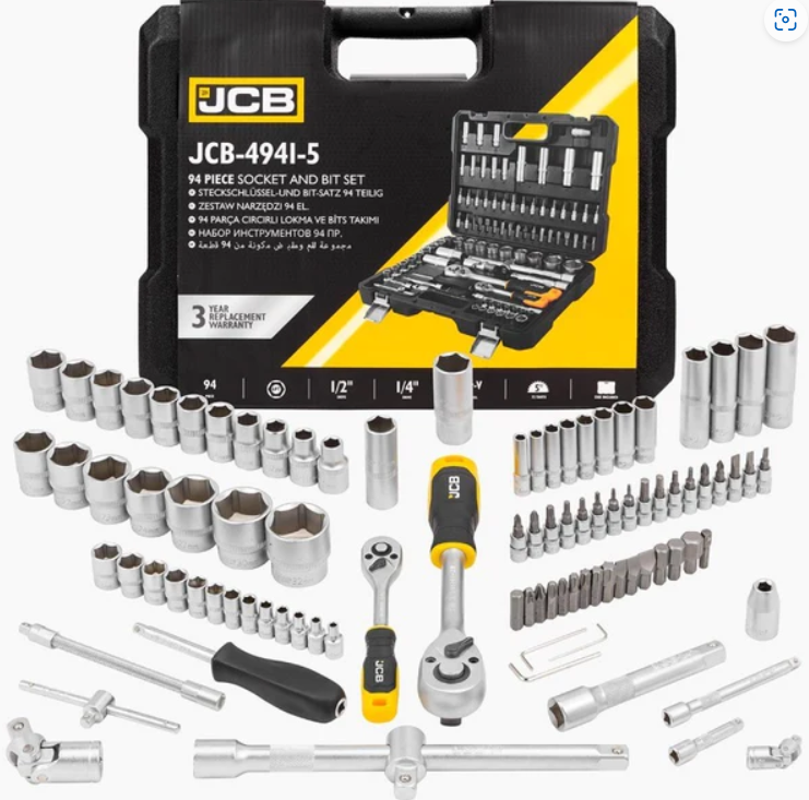 Комплект инструменти Гедоре 94 части JCB-4941-5 | 1/2″ и 1/4″ ГЕДОРЕТА Комплект инструменти Гедоре 94 части JCB-4941-5 в куфар