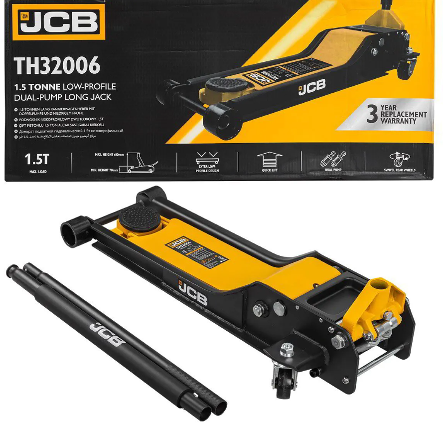 Хидравличен крик крокодил JCB 1.5 тона | 70-610 мм АВТО Хидравличен крик крокодил JCB 1.5 тона