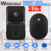 Безжичен видео звънец Smart Life A1410 с широкоъгълен обектив и бутон за звънене.