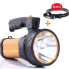 Далекобоен led фенер + челник с две led светлини ang-8101