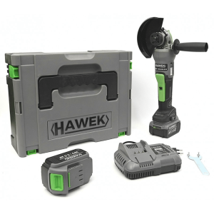 Акумулаторен безчетков ъглошлайф HAWEK 36V 5Ah с две батерии и куфар.