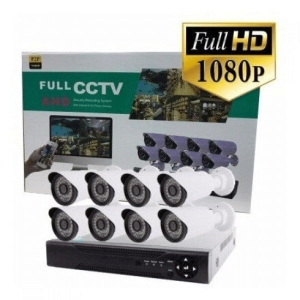 Комплект видеонаблюдение с 8 Full HD камери и 8-канален DVR рекордер.