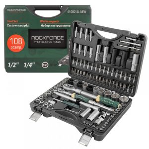 Гедоре 108 части RockForce | Разтегателни тресчотки 1/2″ и 1/4″ ГЕДОРЕТА Гедоре 108 части RockForce в куфар