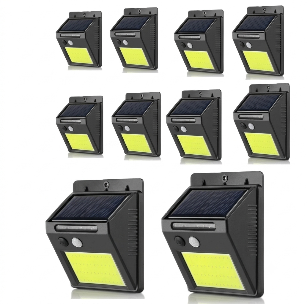 Соларна LED лампа с датчик за движение | 10 бр., 360LM, IP64 ДОМ И ГРАДИНА Соларна LED лампа с датчик за движение за външно осветление.