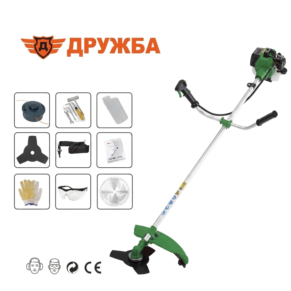 Бензинов тример за трева ДРУЖБА 68 куб | 3500W ГРАДИНСКИ АРТИКУЛИ Бензинов тример за трева ДРУЖБА 68 куб | 3500W