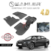 Гумени стелки Sahler 4D за BMW F10 2013-2016 в черен мат цвят.