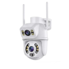 Двойна водоустойчива камера 2×6MP с PTZ управление и IP66 корпус.