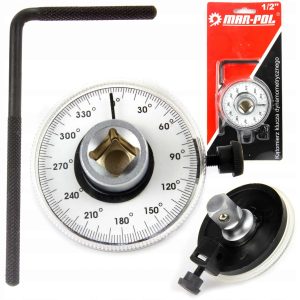 Градусомер MAR-POL 1/2" с транспортир и скала 0-360°.