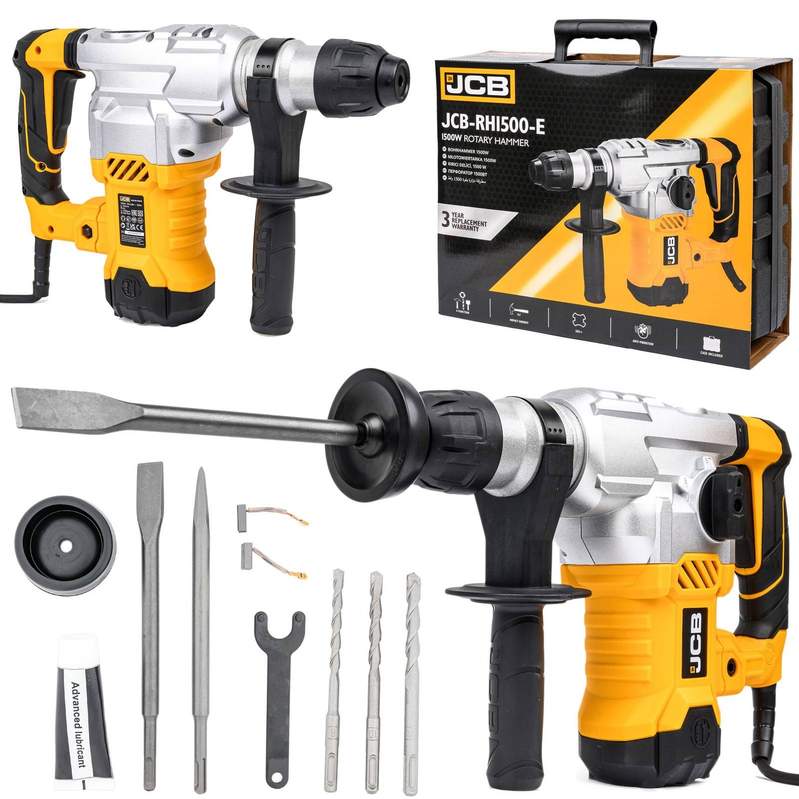 ЕЛЕКТРИЧЕСКИ ПЕРФОРАТОР 1500W SDS-PLUS JCB БОРМАШИНИ И ПЕРФОРАТОРИ ЕЛЕКТРИЧЕСКИ ПЕРФОРАТОР 1500W SDS-PLUS JCB