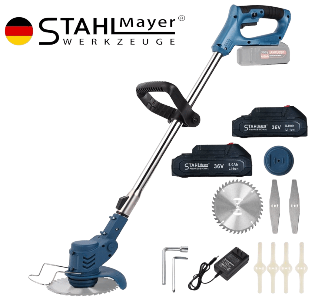 Акумулаторен тример STAHLMAYER | 36V 8Ah, 2 батерии АКУМУЛАТОРНИ ИНСТРУМЕНТИ Акумулаторен тример STAHLMAYER | 36V 8Ah, 2 батерии