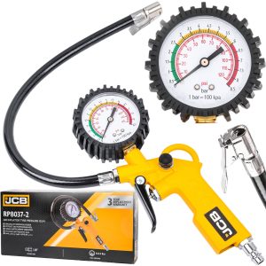 Пневматичен пистолет JCB | За гуми, манометър 0-18.5 bar