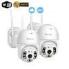 Комплект 2 броя въртящи безжични камери Privine 5MPX с двойни антени и IP66 корпус.
