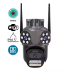 Тройна Външна WiFi Камера с три обектива 10MP, ICSee, Черна