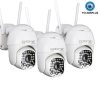 Комплект 3 броя куполни камери 32 LED с PTZ управление и IP66 корпус.