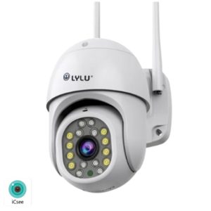 Въртяща куполна Wifi камера 6MP с две големи антени и 16 LED за нощно виждане.