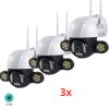 Комплект 3 броя Wi-Fi IP камери Robot Pro 5MP с 24 LED и PTZ управление.