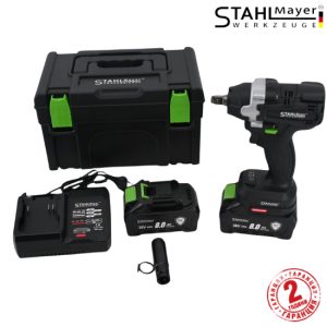 Акумулаторен гайковерт StahlMayer | 36V 8Ah, 850 Nm АКУМУЛАТОРНИ ГАЙКОВЕРТИ Акумулаторен ударен гайковерт StahlMayer 36V 8Ah с две батерии.