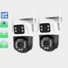 Комплект 2 броя двойни водоустойчиви камери 12MP с PTZ управление и IP66 корпус.