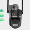 Тройна външна WiFi камера P12 36MP с три обектива и PTZ управление.