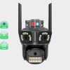 Тройна външна WiFi камера P21 36MP с три обектива и аларма.
