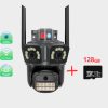 Тройна външна WiFi камера P21 36MP с три обектива и 128GB SD карта.