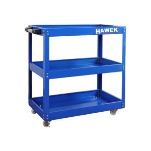Количка за инструменти Hawek 3 рафта | Синьо покритие АВТО Синьо количка за инструменти Hawek с три рафта