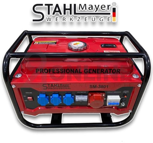 Немски Четиритактов Монофазен Генератор Агрегат за Ток 3,8Kw STAHLMAYER 220V и 12V АВТОСЕРВИЗНО ОБОРУДВАНЕ Немски Четиритактов Монофазен Генератор Агрегат за Ток 3,8Kw STAHLMAYER 220V и 12V