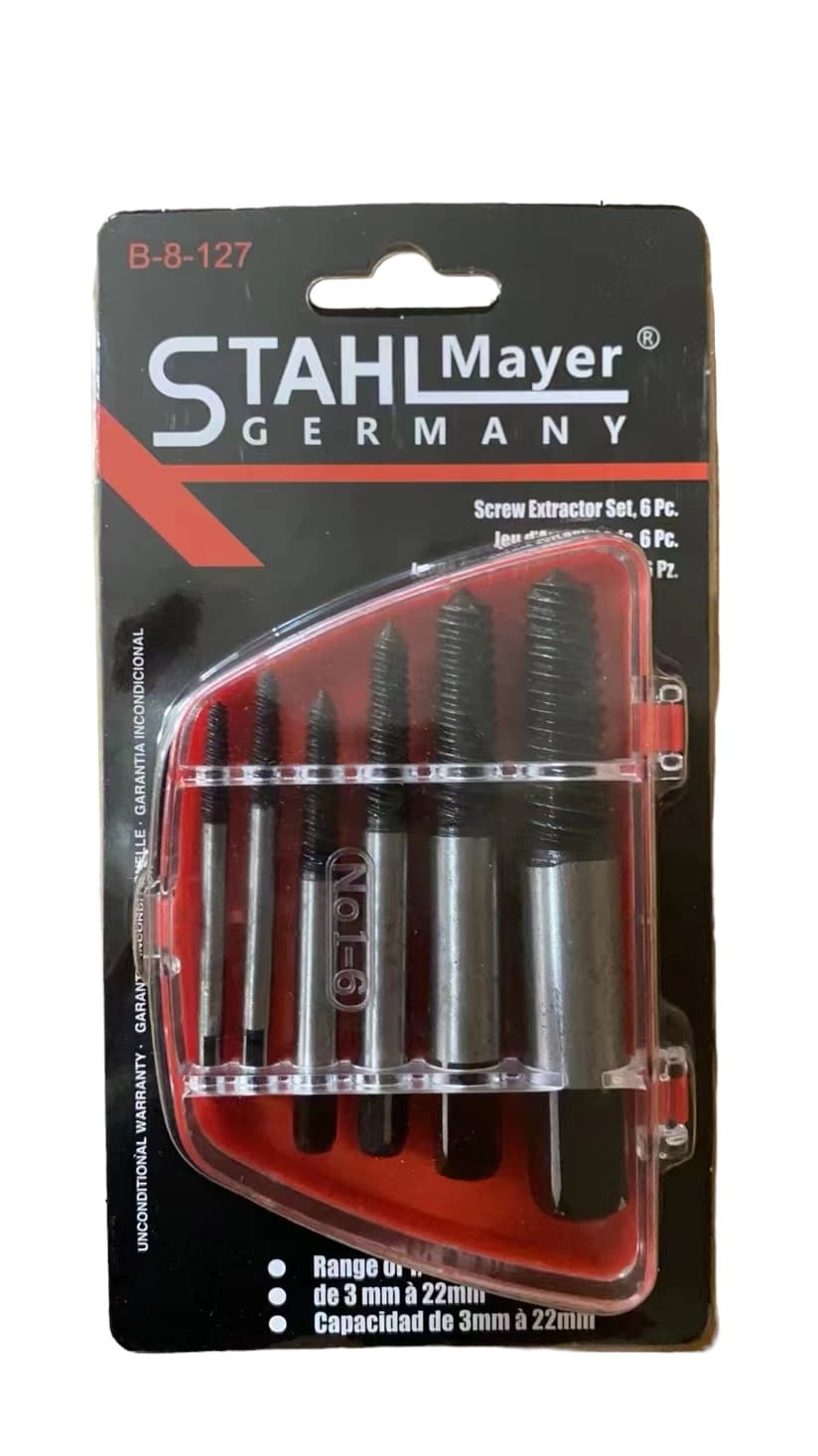 Екстрактори за болтове STAHLMAYER | 6 части, М3-М22 АВТО Екстрактори за болтове STAHLMAYER | 6 части, М3-М22