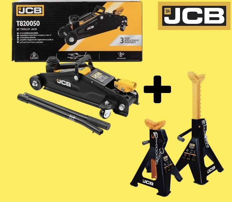 Крик крокодил JCB 2 тона + стойки 2 бр. | Комплект АВТО Комплект крик крокодил JCB 2 тона със стойки