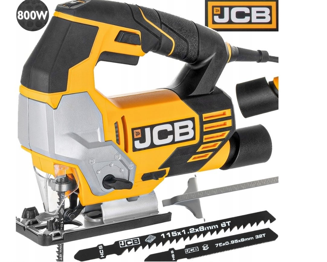 Електрически прободен трион JCB | 800W, 20 мм АВТО Електрически прободен трион JCB-JS800-E с LED светлина и гумирана дръжка.