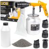Пневматичен пясъкоструен пистолет JCB с резервоар 1 л и 4 дюзи.