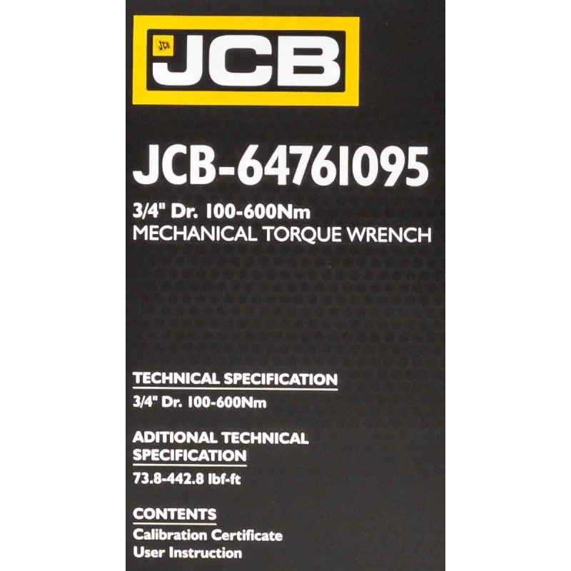 Динамометричен ключ JCB | 3/4″, 100-600 Nm, 1010 мм АВТО Динамометричен ключ JCB | 3/4″, 100-600 Nm, 1010 мм
