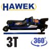 Нископрофилен крик крокодил 3 тона HAWEK с въртяща дръжка