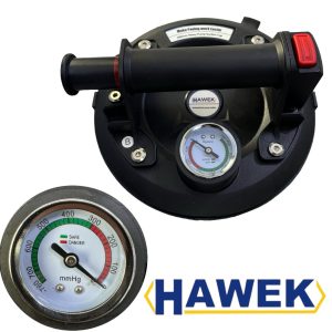 Вендуза HAWEK | Ø200 мм, 130 кг, манометър, вакуумна помпа