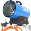 Индустриален газов калорифер Ripper 20kW с метален корпус и дръжка.