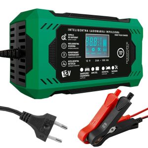Зарядно ROCKFORCE | 6A, 12V, 2-100Ah, LCD дисплей АВТО Зарядно ROCKFORCE | 6A, 12V, 2-100Ah, LCD дисплей