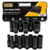 Дълбоки ударни вложки JCB 15 части в калъф